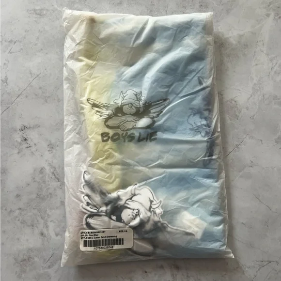 NEW Boys Lie UNRELEASED Blue/Pink Cotton Candy Drawstring Bag NEW UNRELEASED Boys Lie Pink & Blue  main image 3